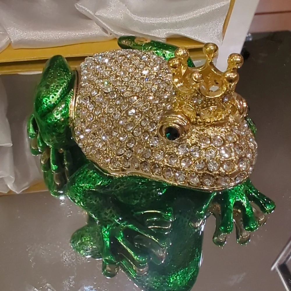 Frog Prince Tchotchke Jewelry Trinket Box NIB - Picture 4 of 6